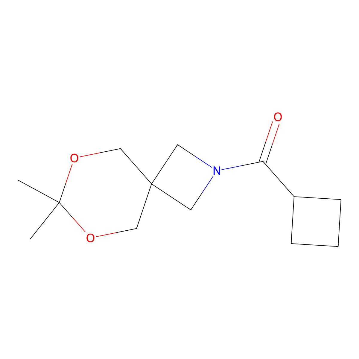 Cyclobutyl(7,7-dimethyl-6,8-dioxa-2-azaspiro[3.5]nonan-2-yl)methanone molecular structure, CAS 1396626-70-2