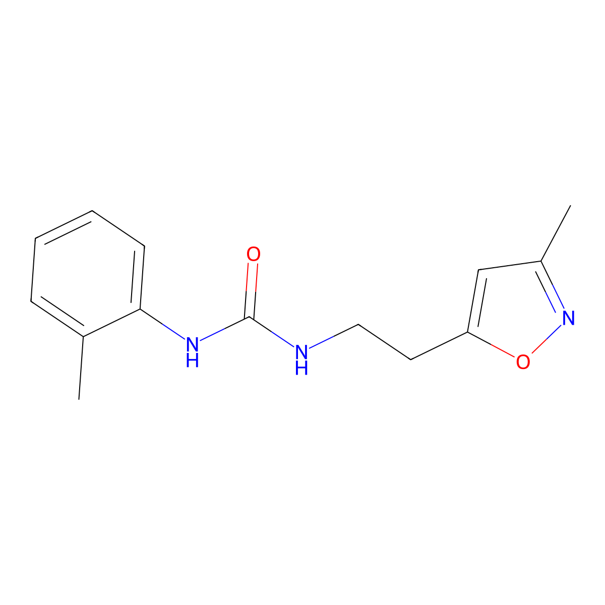 1-(2-(3-Methylisoxazol-5-yl)ethyl)-3-(o-tolyl)urea molecular structure, CAS 1396628-02-6