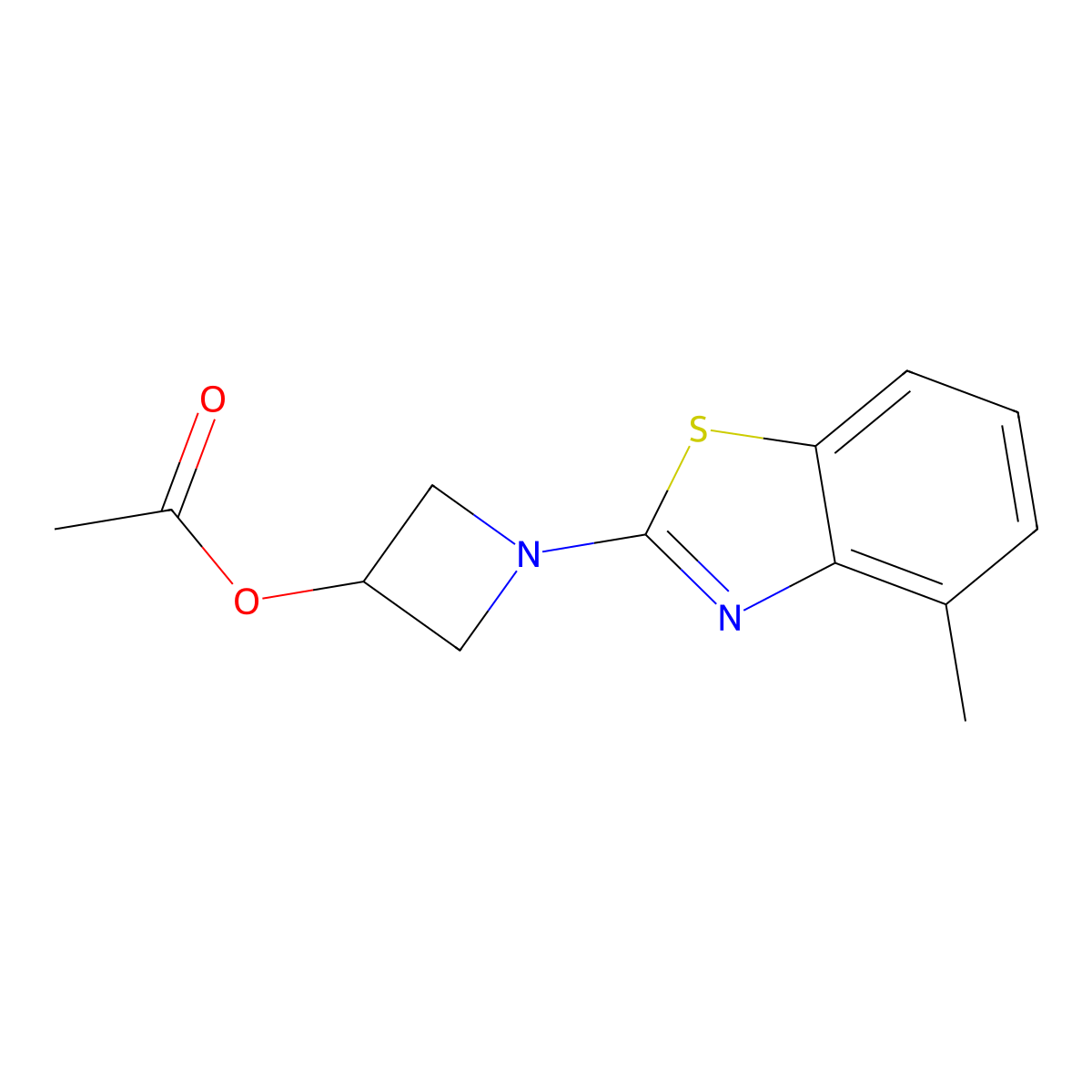 1-(4-Methylbenzo[d]thiazol-2-yl)azetidin-3-yl acetate molecular structure, CAS 1396628-09-3