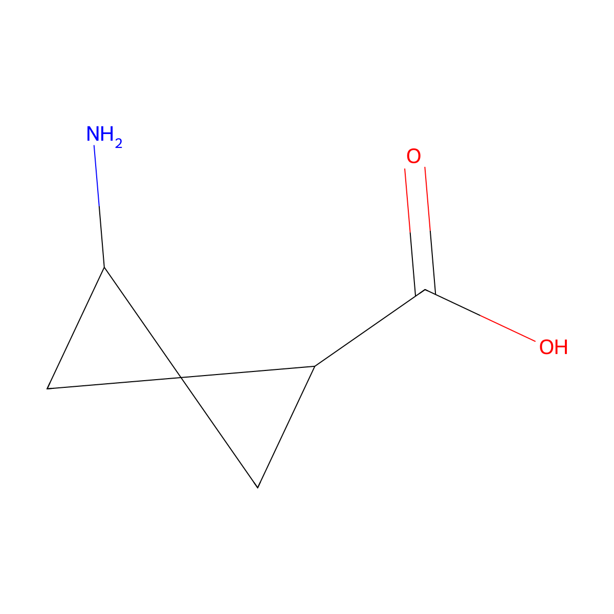4-Aminospiro[2.2]pentane-1-carboxylic acid molecular structure, CAS 1396628-79-7