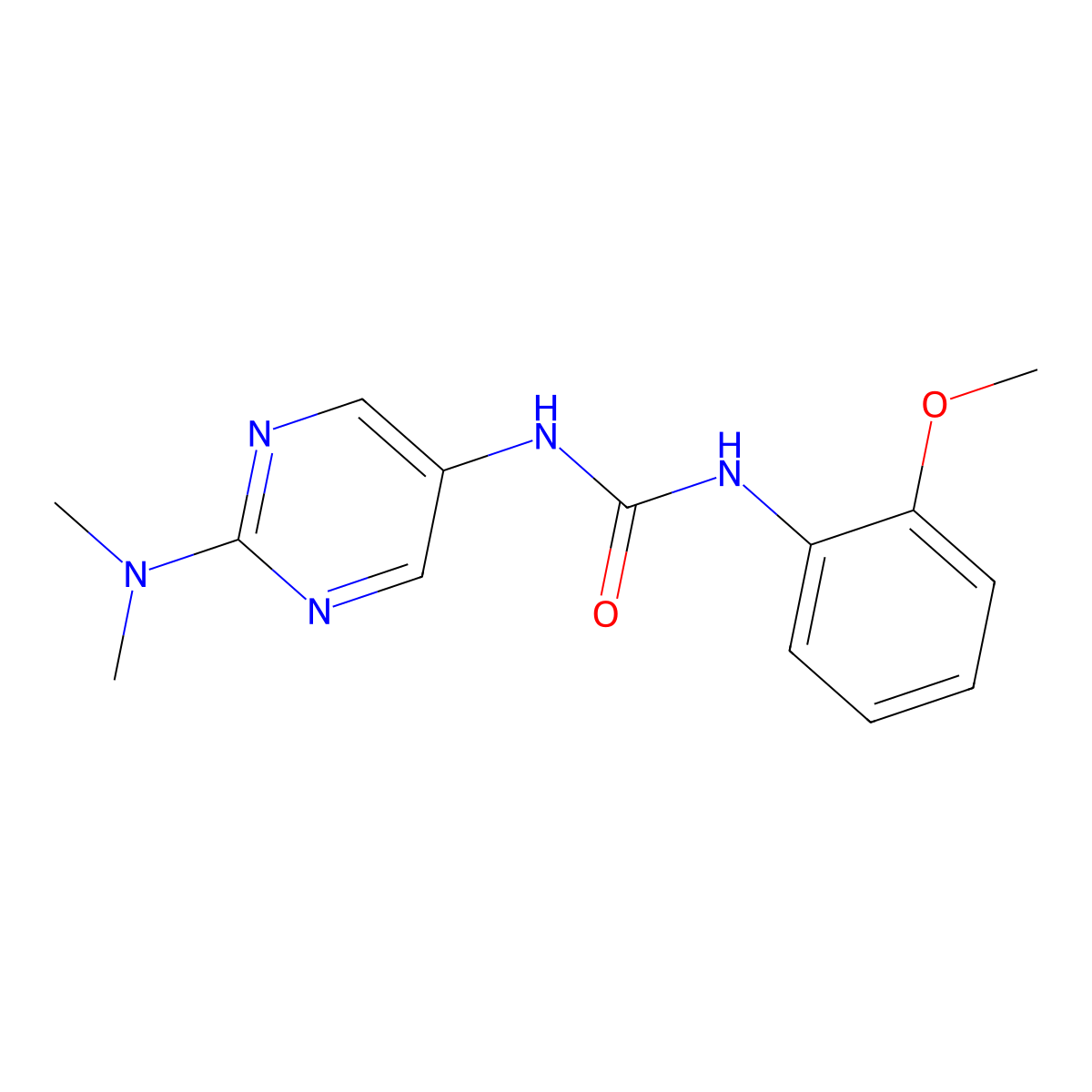 1-(2-(Dimethylamino)pyrimidin-5-yl)-3-(2-methoxyphenyl)urea molecular structure, CAS 1396631-16-5
