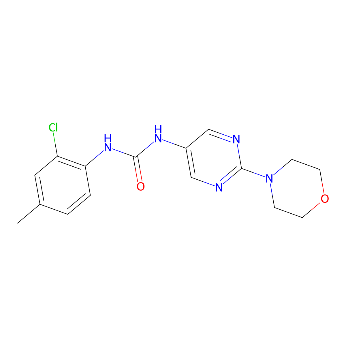 1-(2-Chloro-4-methylphenyl)-3-(2-morpholinopyrimidin-5-yl)urea molecular structure, CAS 1396631-83-6
