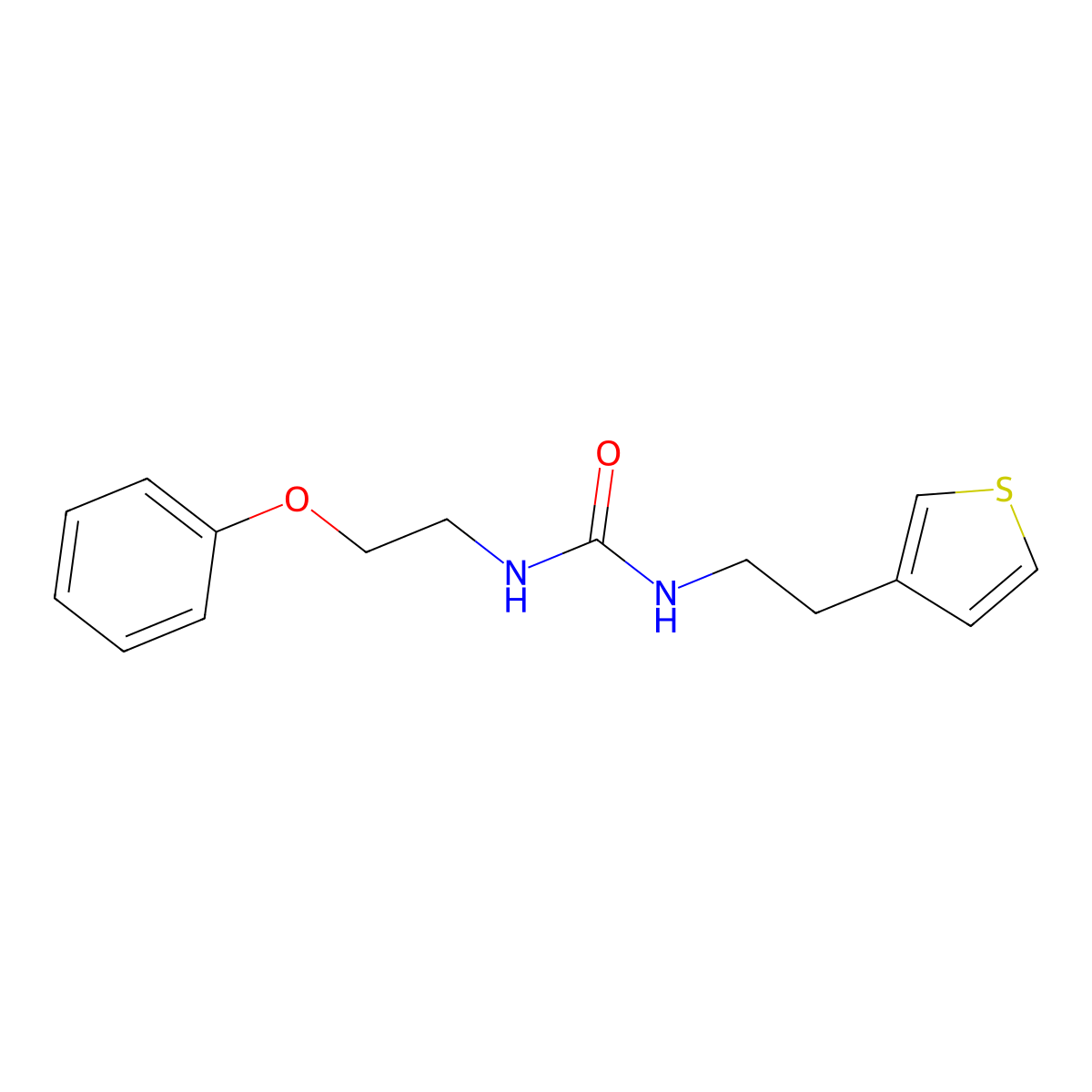 1-(2-Phenoxyethyl)-3-[2-(thiophen-3-yl)ethyl]urea molecular structure, CAS 1396633-27-4
