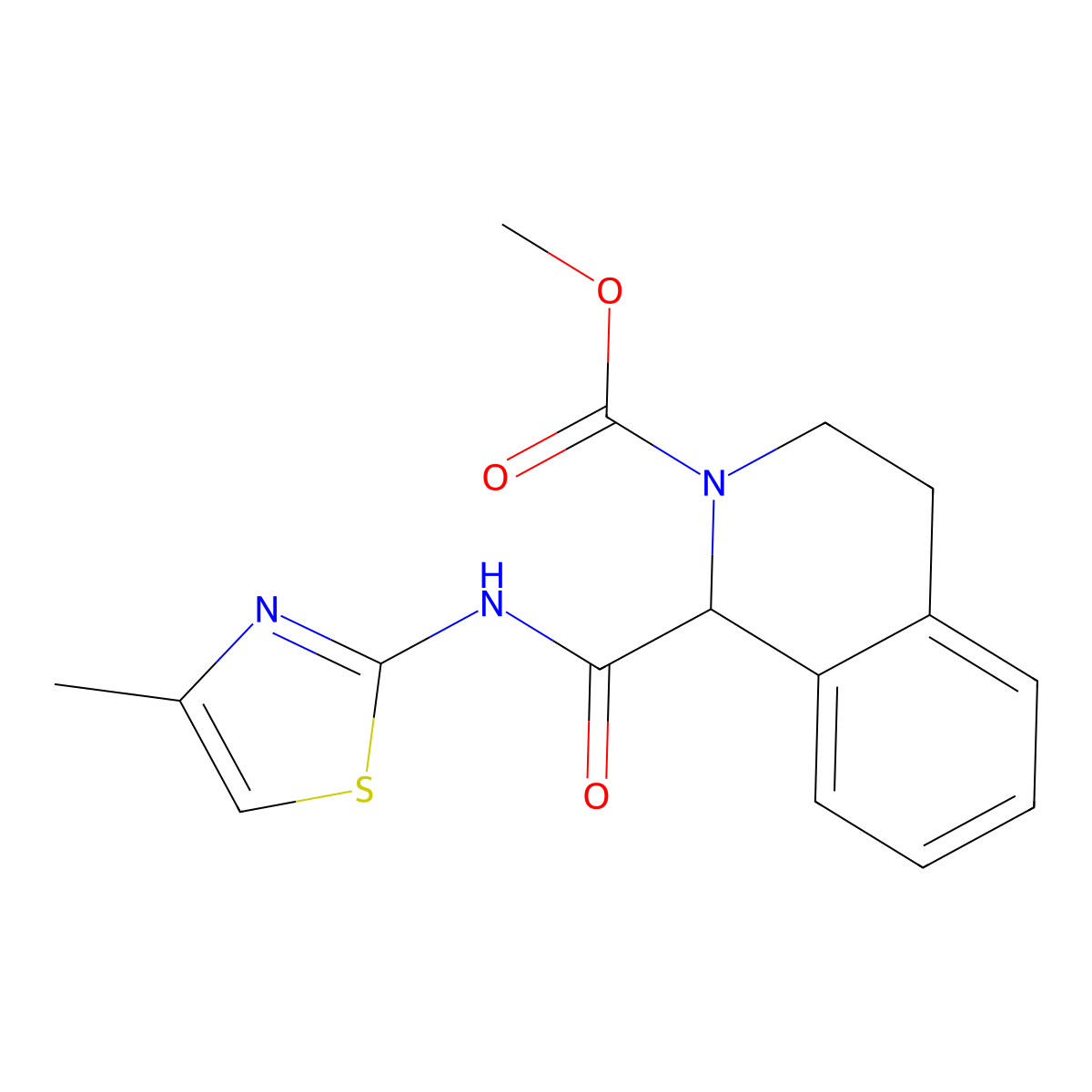 methyl 1-((4-methylthiazol-2-yl)carbamoyl)-3,4-dihydroisoquinoline-2(1H)-carboxylate molecular structure, CAS 1396634-34-6