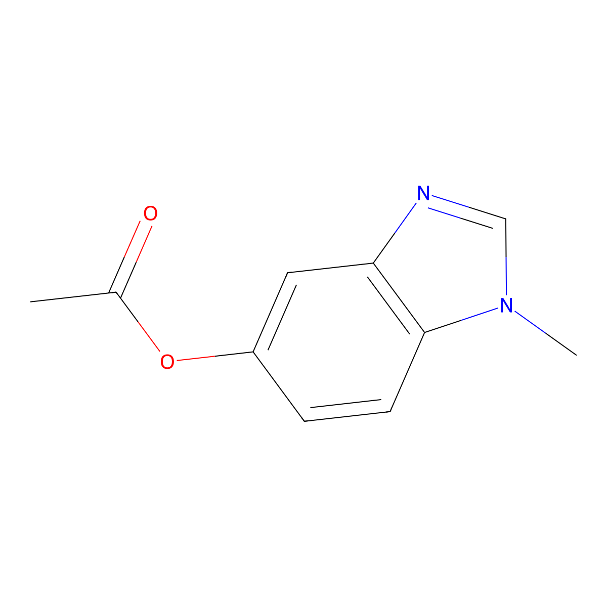 1-methyl-1H-benzo[d]imidazol-5-yl acetate molecular structure, CAS 1396637-26-5