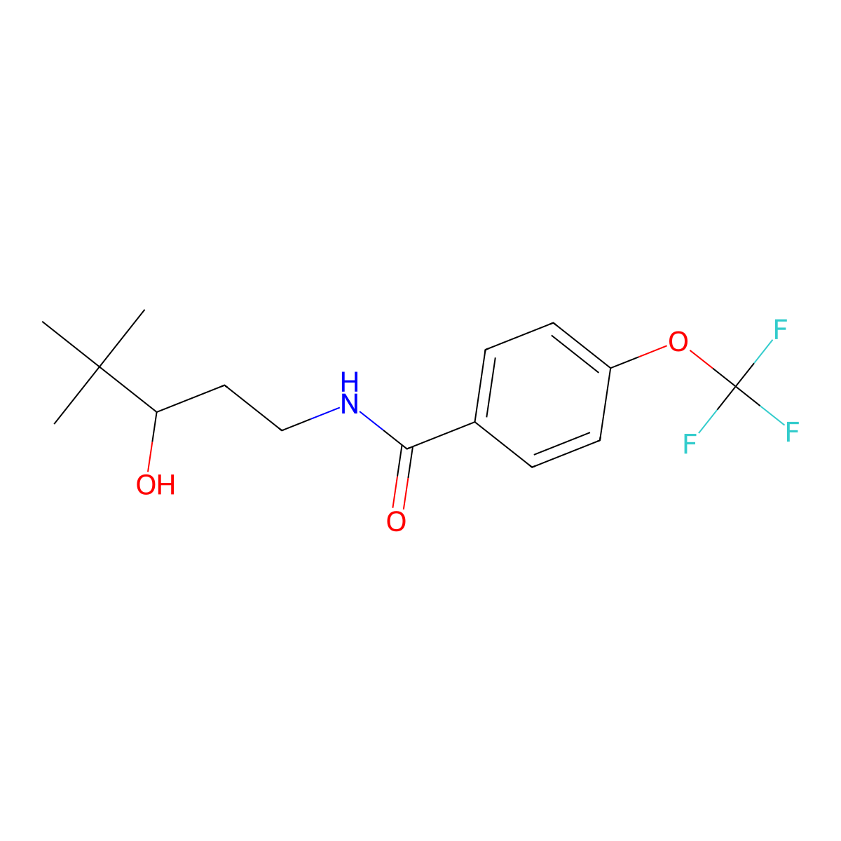 N-(3-hydroxy-4,4-dimethylpentyl)-4-(trifluoromethoxy)benzamide molecular structure, CAS 1396637-98-1