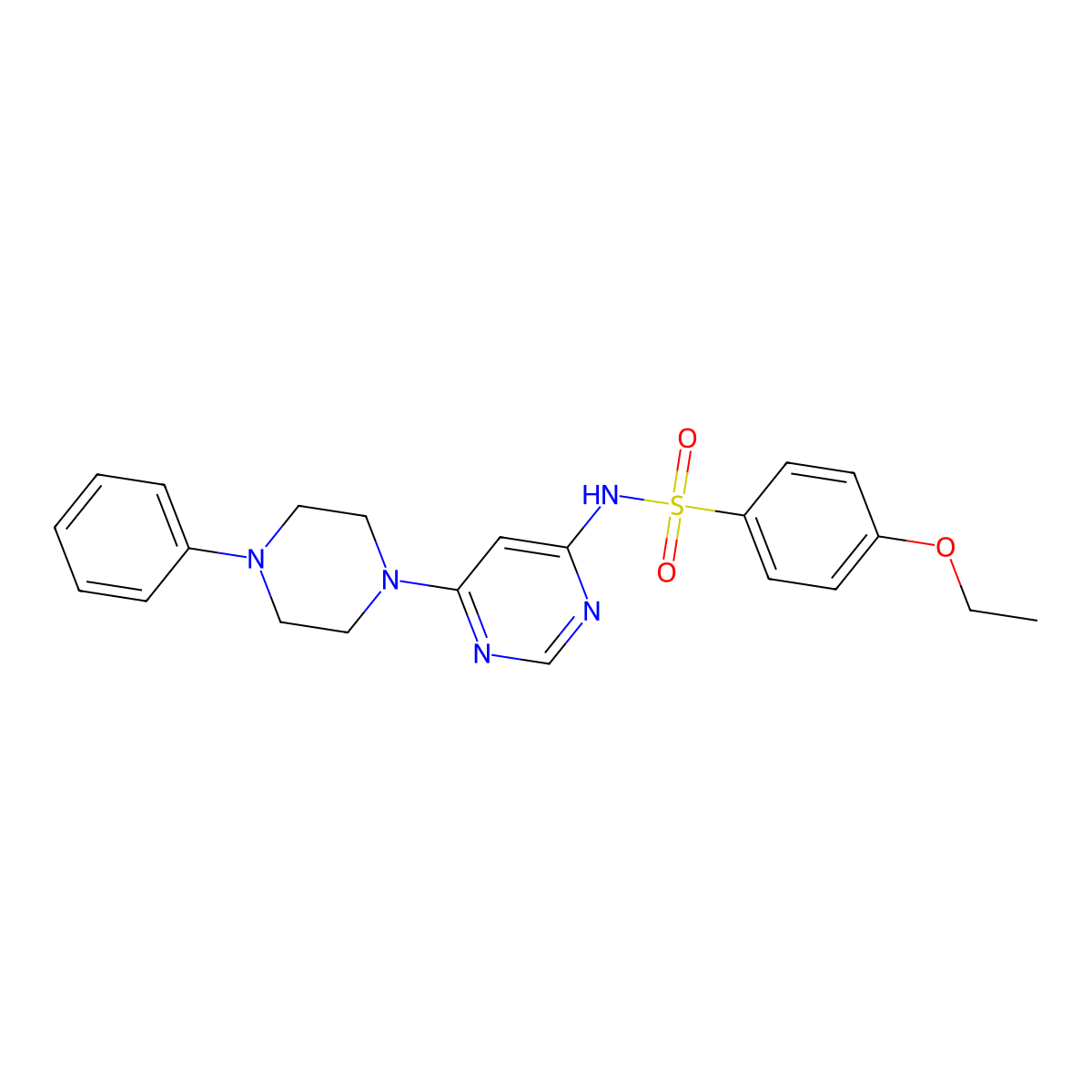4-ethoxy-N-(6-(4-phenylpiperazin-1-yl)pyrimidin-4-yl)benzenesulfonamide molecular structure, CAS 1396673-49-6