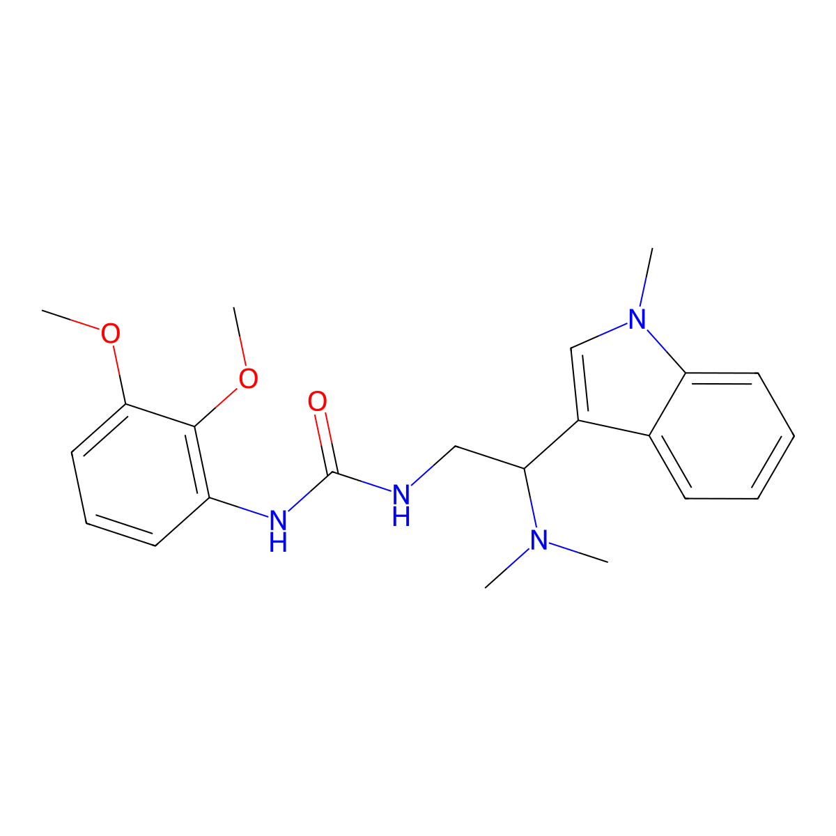 1-(2,3-dimethoxyphenyl)-3-(2-(dimethylamino)-2-(1-methyl-1H-indol-3-yl)ethyl)urea molecular structure, CAS 1396673-67-8
