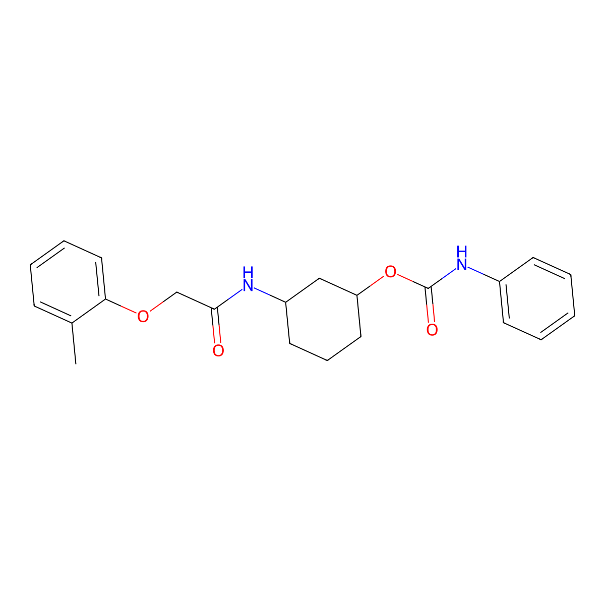 3-(2-(o-Tolyloxy)acetamido)cyclohexyl phenylcarbamate molecular structure, CAS 1396673-98-5