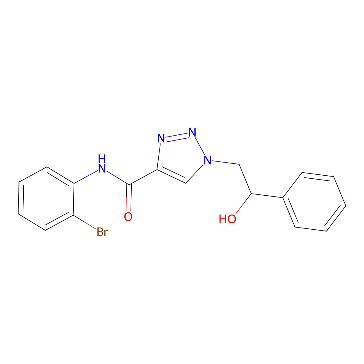 N-(2-bromophenyl)-1-(2-hydroxy-2-phenylethyl)-1H-1,2,3-triazole-4-carboxamide molecular structure, CAS 1396674-23-9