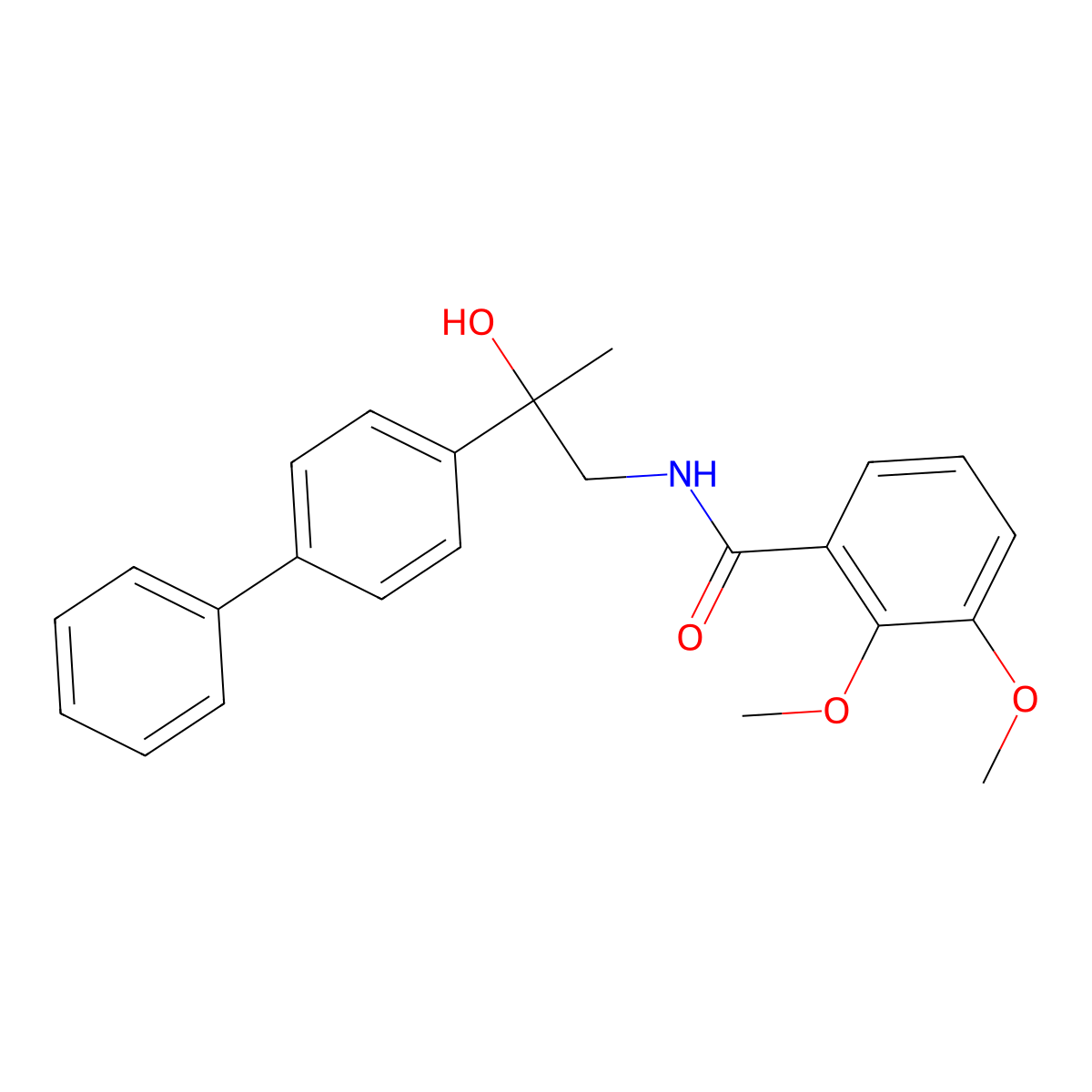 N-(2-{[1,1'-biphenyl]-4-yl}-2-hydroxypropyl)-2,3-dimethoxybenzamide molecular structure, CAS 1396674-87-5