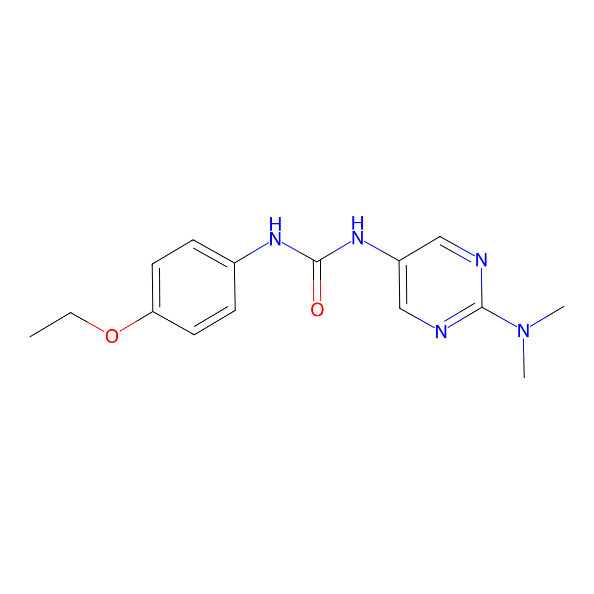 1-(2-(Dimethylamino)pyrimidin-5-yl)-3-(4-ethoxyphenyl)urea molecular structure, CAS 1396675-03-8