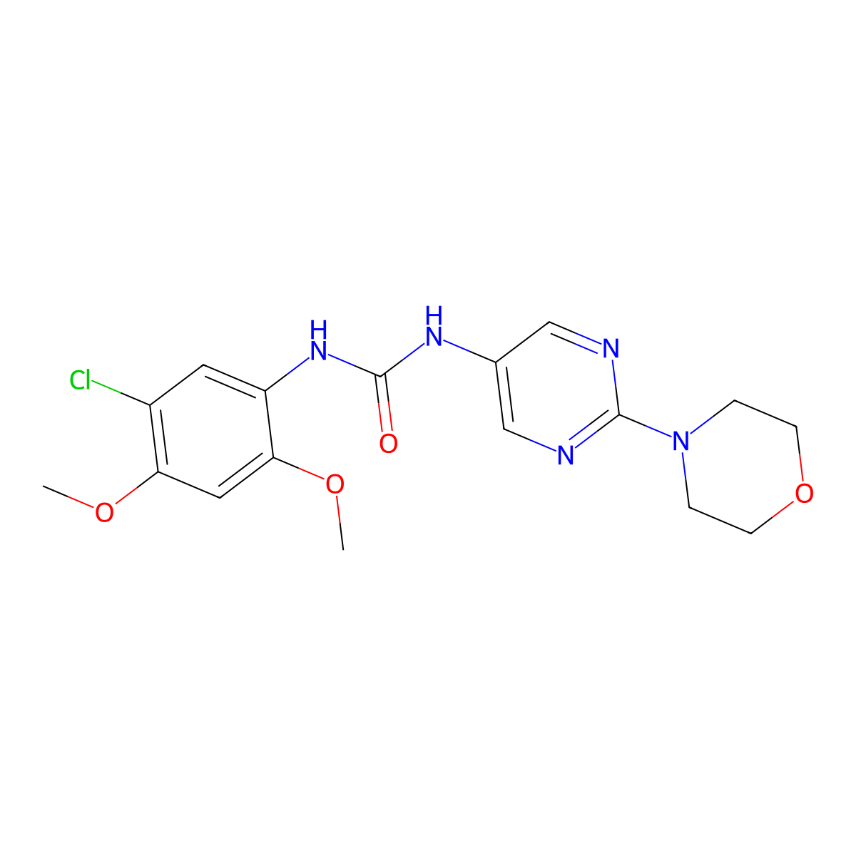 1-(5-Chloro-2,4-dimethoxyphenyl)-3-(2-morpholinopyrimidin-5-yl)urea molecular structure, CAS 1396675-20-9