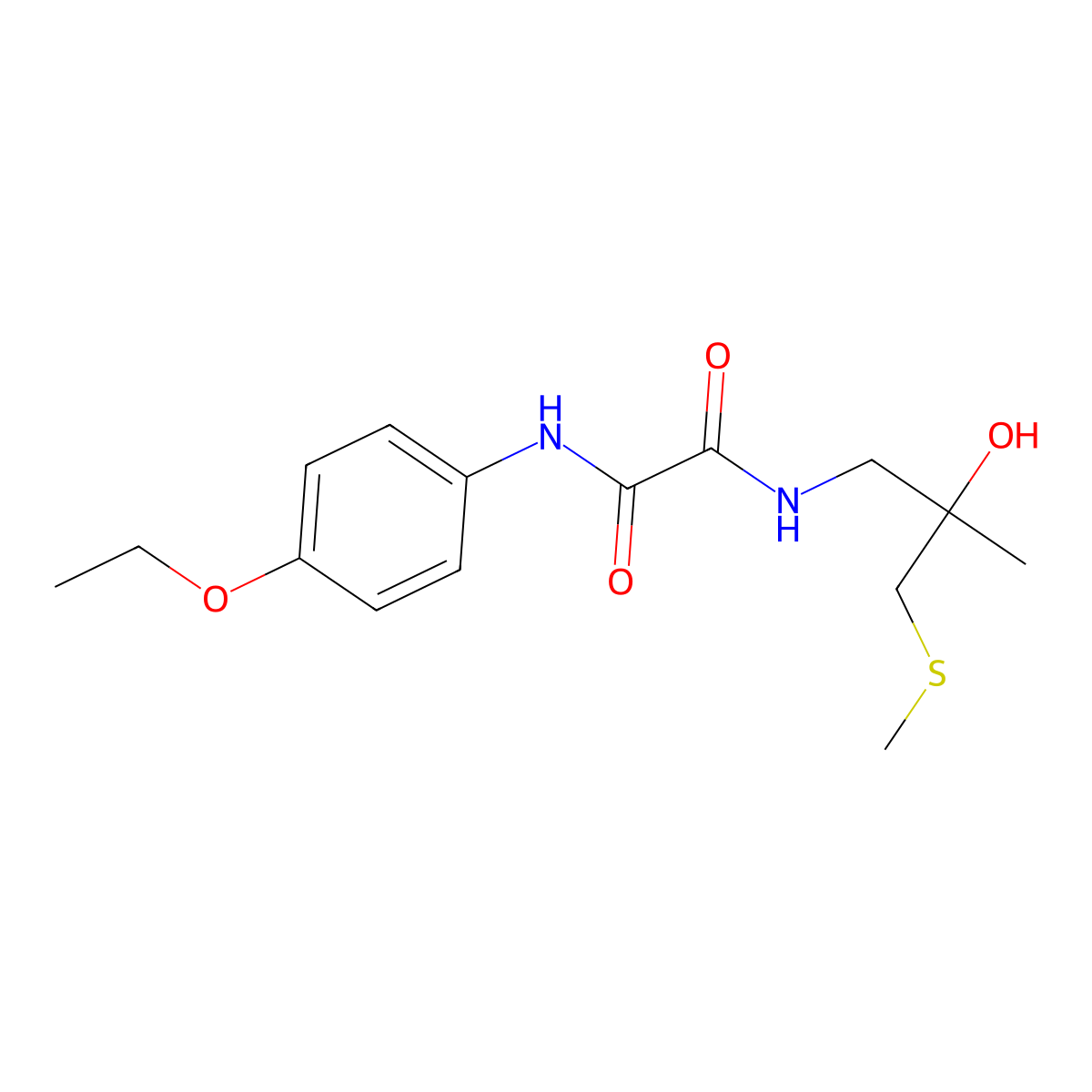 N1-(4-ethoxyphenyl)-N2-(2-hydroxy-2-methyl-3-(methylthio)propyl)oxalamide molecular structure, CAS 1396675-26-5
