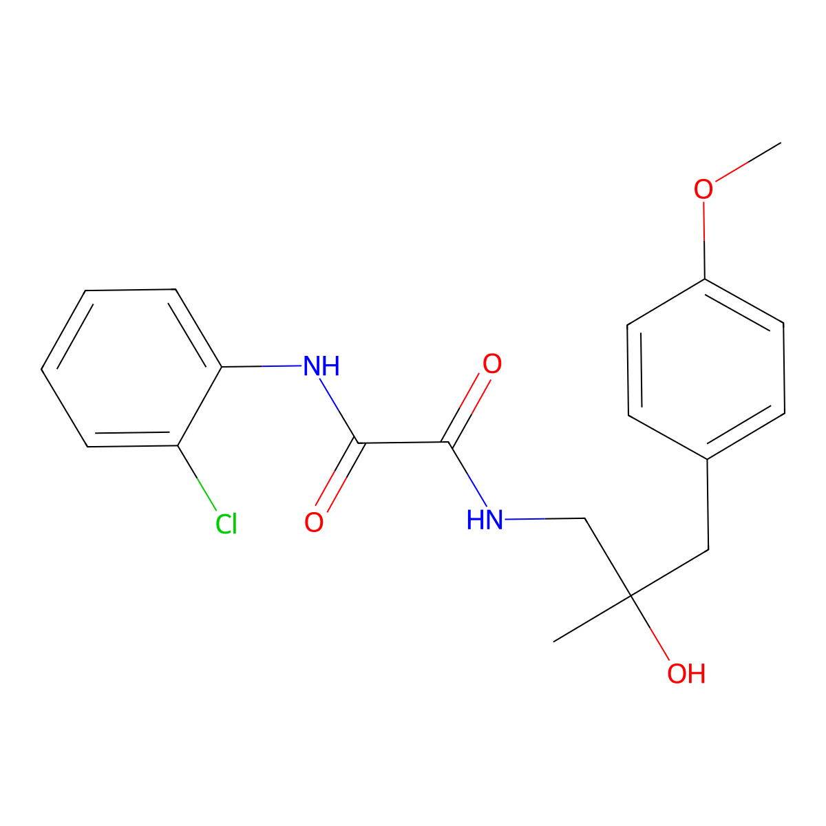 N1-(2-chlorophenyl)-N2-(2-hydroxy-3-(4-methoxyphenyl)-2-methylpropyl)oxalamide molecular structure, CAS 1396676-58-6