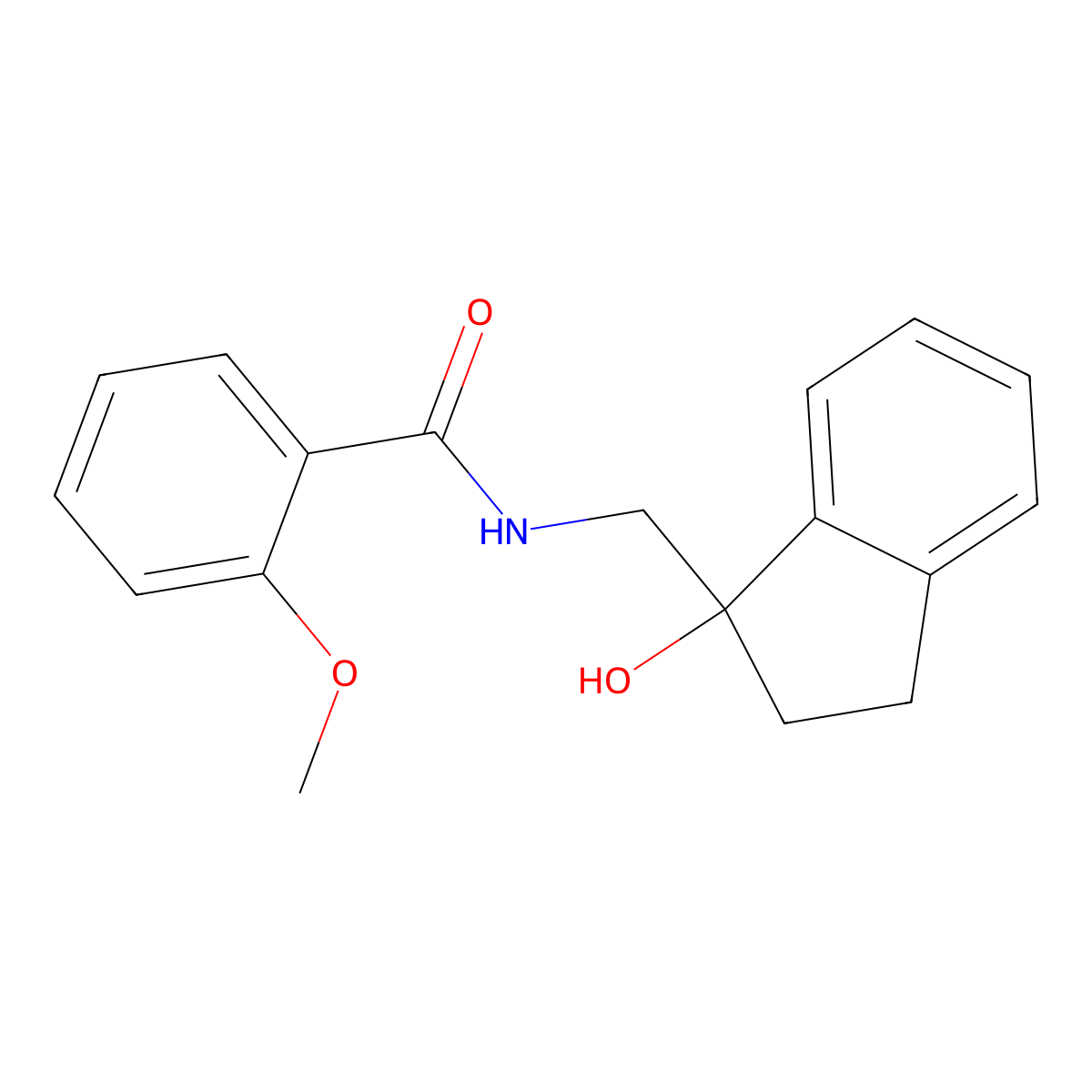N-[(1-hydroxy-2,3-dihydro-1H-inden-1-yl)methyl]-2-methoxybenzamide molecular structure, CAS 1396676-85-9