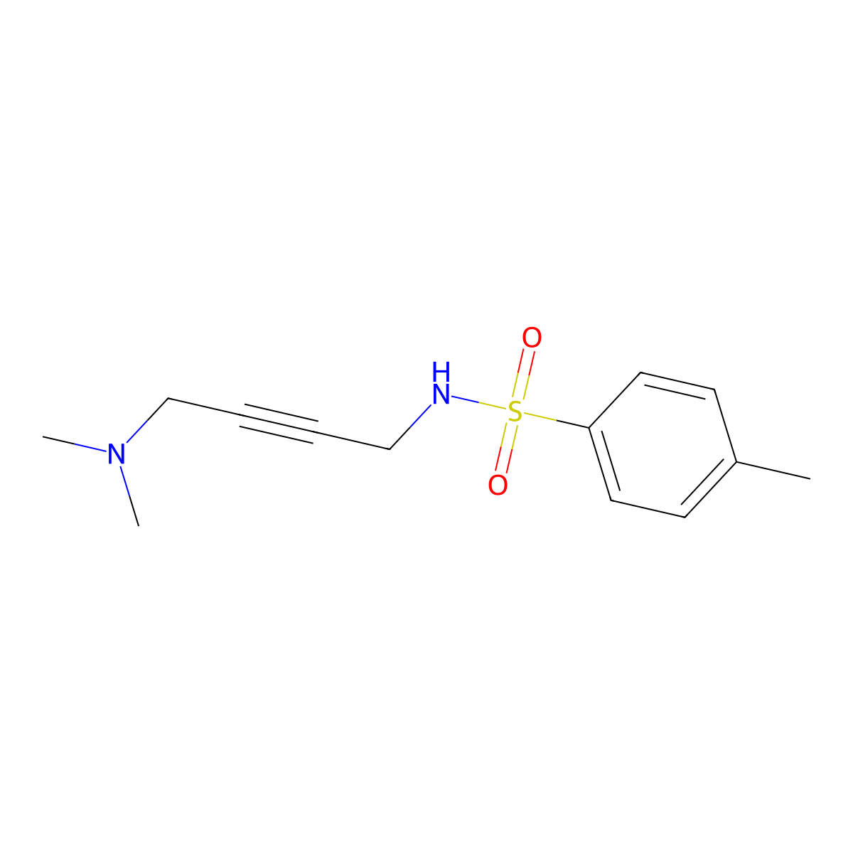 N-(4-(dimethylamino)but-2-yn-1-yl)-4-methylbenzenesulfonamide molecular structure, CAS 1396676-92-8