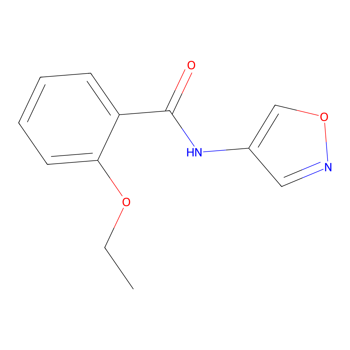2-ethoxy-N-(isoxazol-4-yl)benzamide molecular structure, CAS 1396677-54-5
