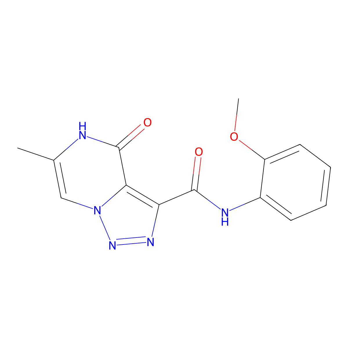 N-(2-methoxyphenyl)-6-methyl-4-oxo-4,5-dihydro[1,2,3]triazolo[1,5-a]pyrazine-3-carboxamide molecular structure, CAS 1396677-57-8