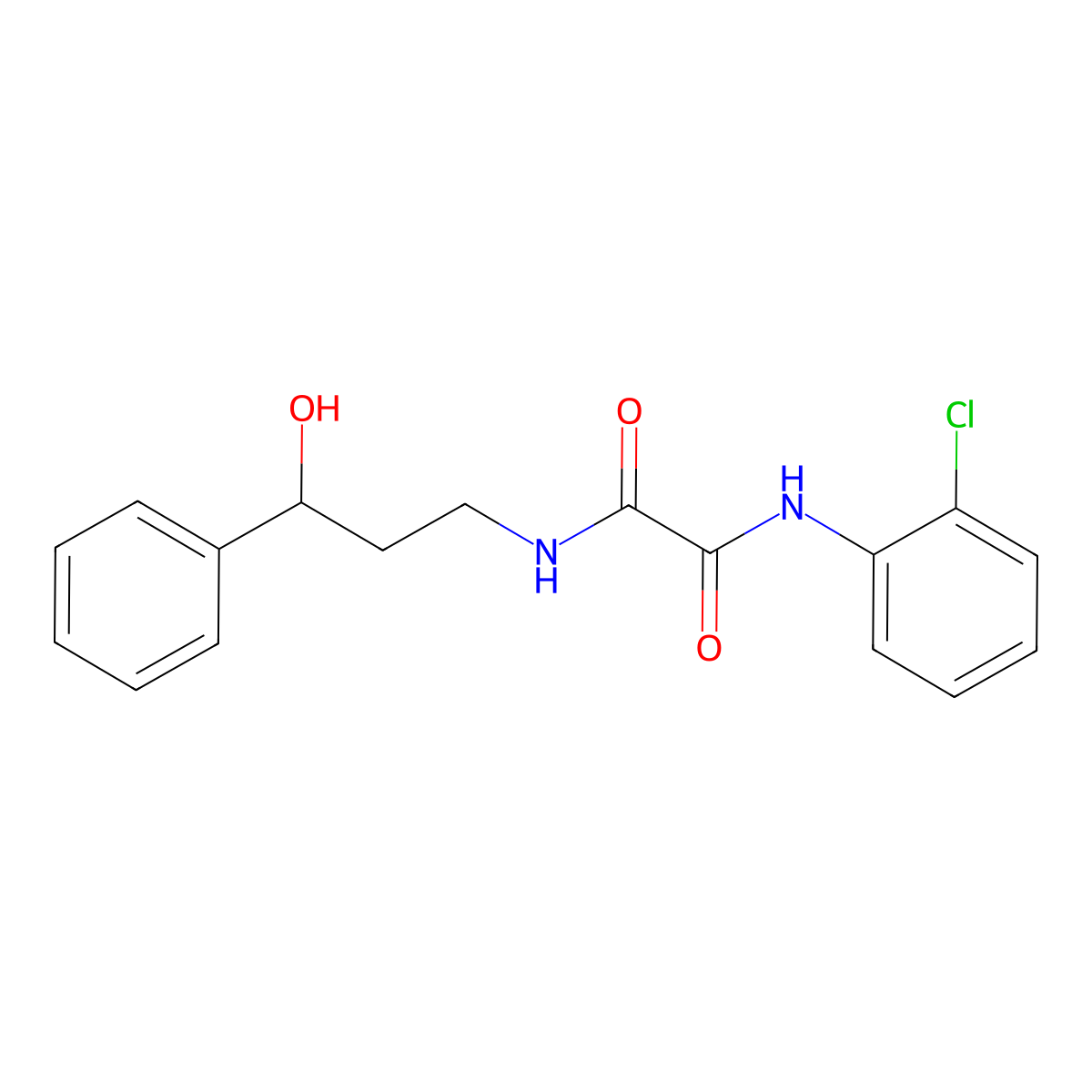 N1-(2-chlorophenyl)-N2-(3-hydroxy-3-phenylpropyl)oxalamide molecular structure, CAS 1396677-67-0