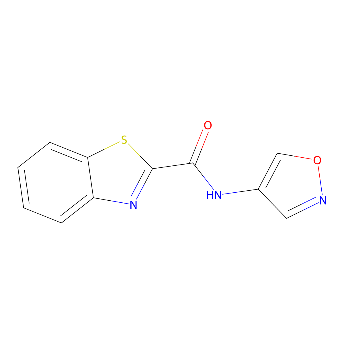 N-(isoxazol-4-yl)benzo[d]thiazole-2-carboxamide molecular structure, CAS 1396677-94-3