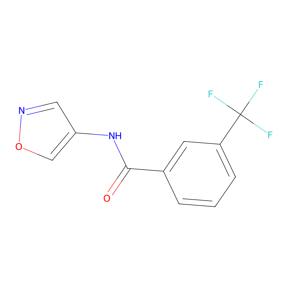 N-(isoxazol-4-yl)-3-(trifluoromethyl)benzamide molecular structure, CAS 1396678-08-2
