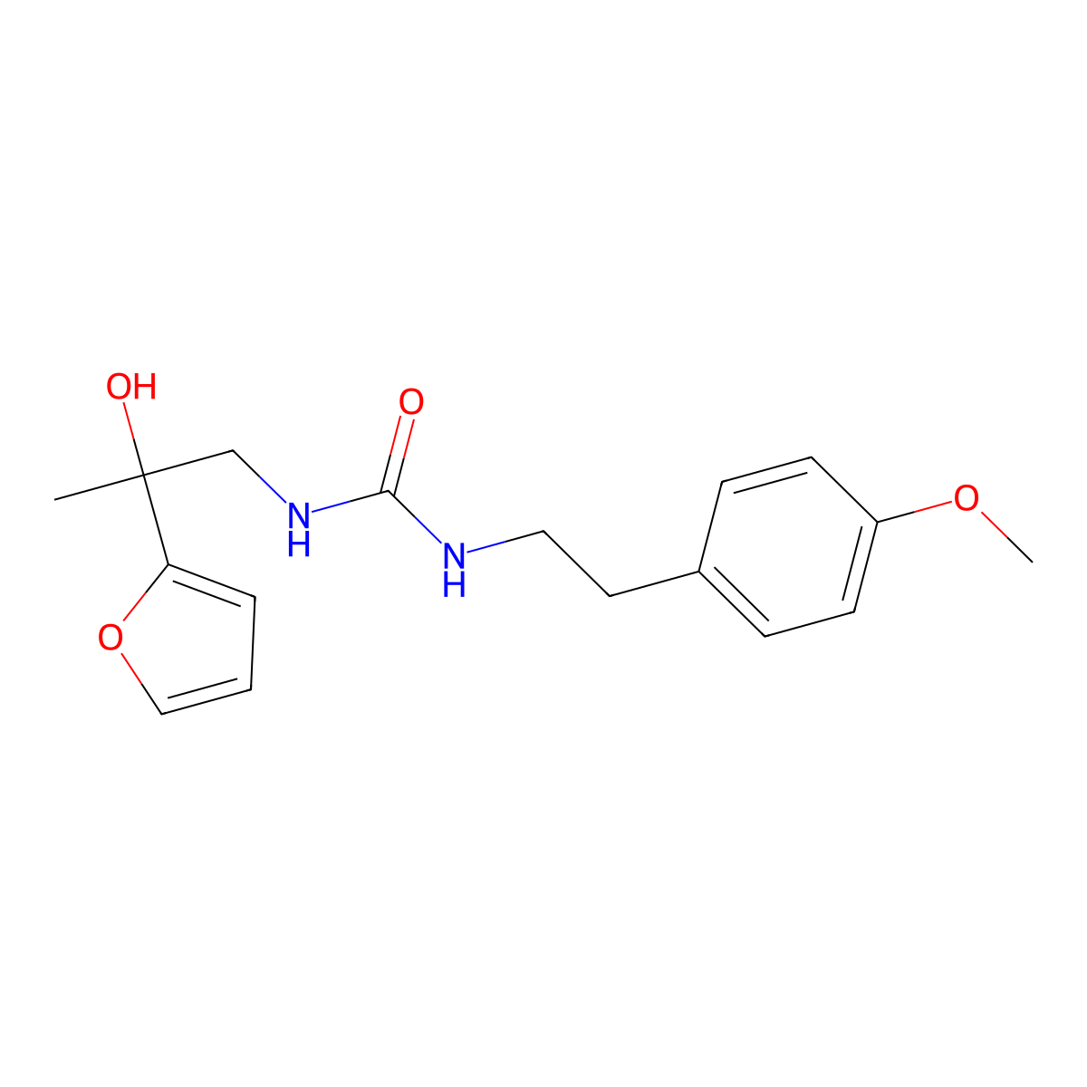 1-(2-(Furan-2-yl)-2-hydroxypropyl)-3-(4-methoxyphenethyl)urea molecular structure, CAS 1396678-92-4