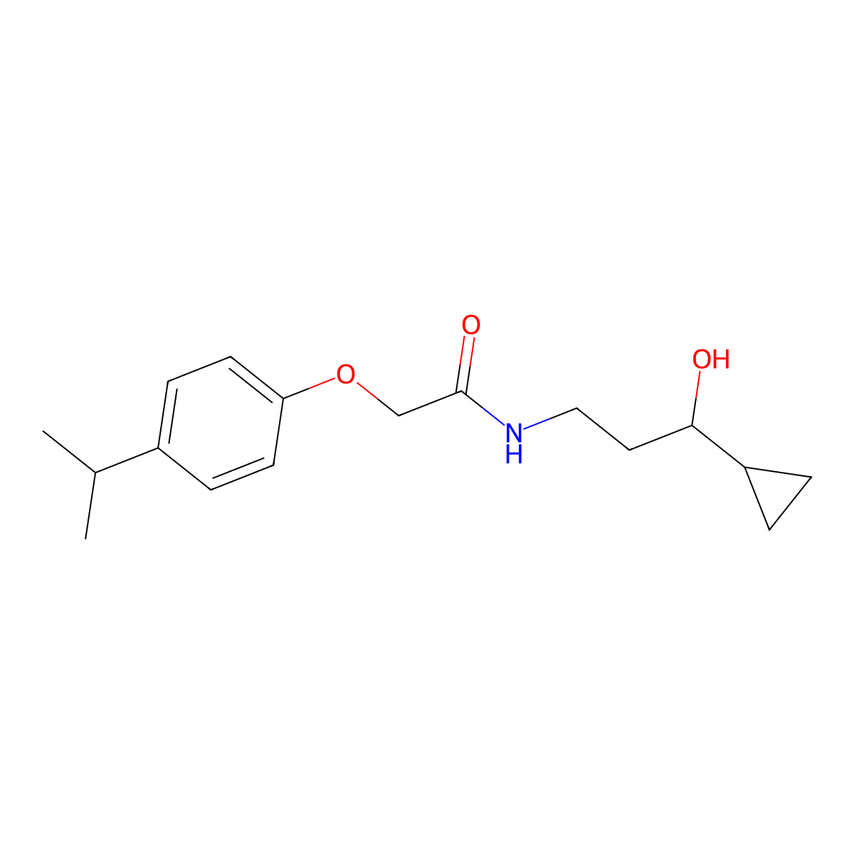 N-(3-cyclopropyl-3-hydroxypropyl)-2-(4-isopropylphenoxy)acetamide molecular structure, CAS 1396679-01-8
