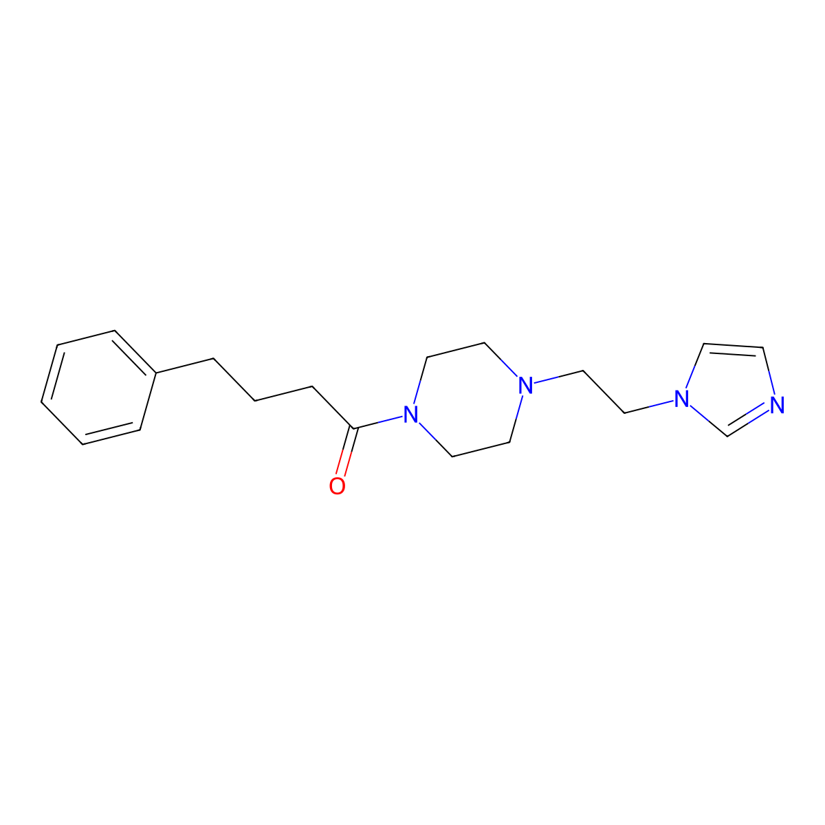 1-{4-[2-(1H-imidazol-1-yl)ethyl]piperazin-1-yl}-4-phenylbutan-1-one molecular structure, CAS 1396679-92-7