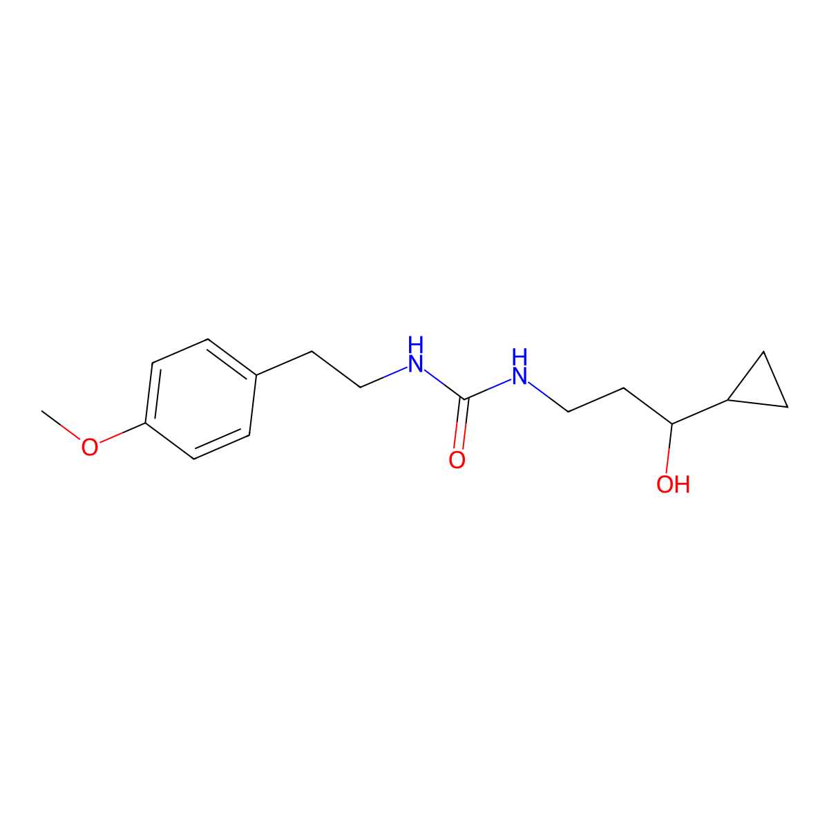 1-(3-Cyclopropyl-3-hydroxypropyl)-3-(4-methoxyphenethyl)urea molecular structure, CAS 1396680-13-9