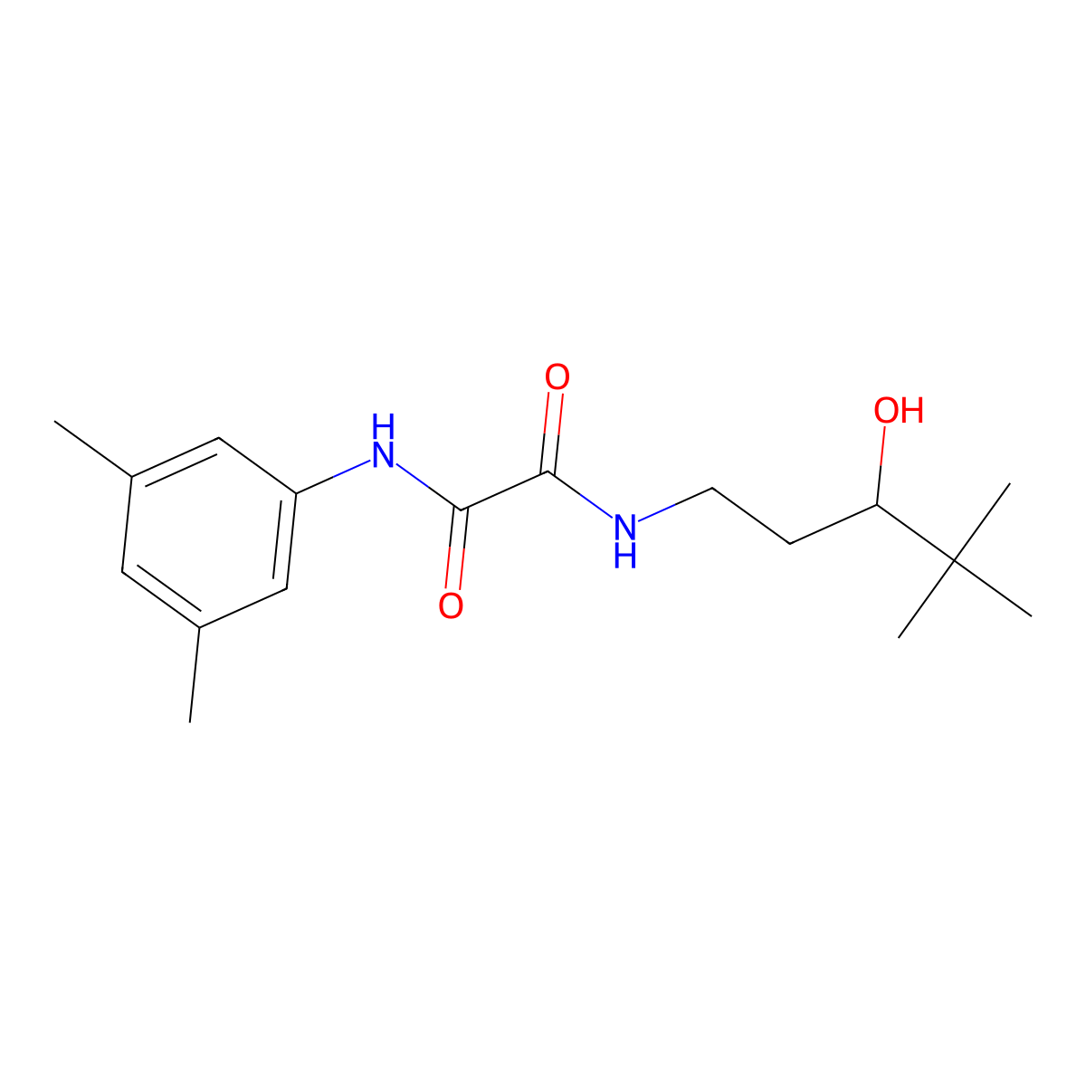 N1-(3,5-dimethylphenyl)-N2-(3-hydroxy-4,4-dimethylpentyl)oxalamide molecular structure, CAS 1396680-45-7