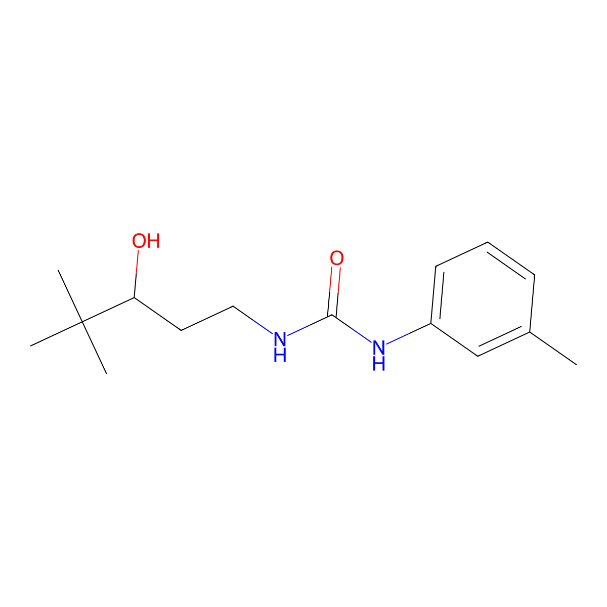 1-(3-Hydroxy-4,4-dimethylpentyl)-3-(m-tolyl)urea molecular structure, CAS 1396680-53-7