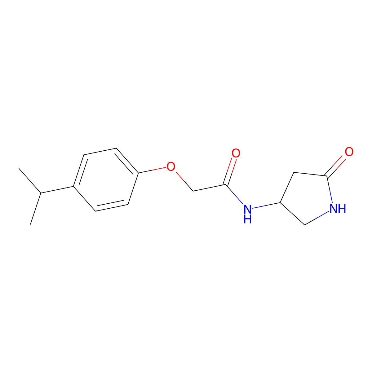 2-(4-isopropylphenoxy)-N-(5-oxopyrrolidin-3-yl)acetamide molecular structure, CAS 1396680-80-0