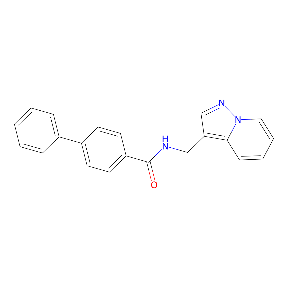 N-(pyrazolo[1,5-a]pyridin-3-ylmethyl)-[1,1'-biphenyl]-4-carboxamide molecular structure, CAS 1396680-90-2