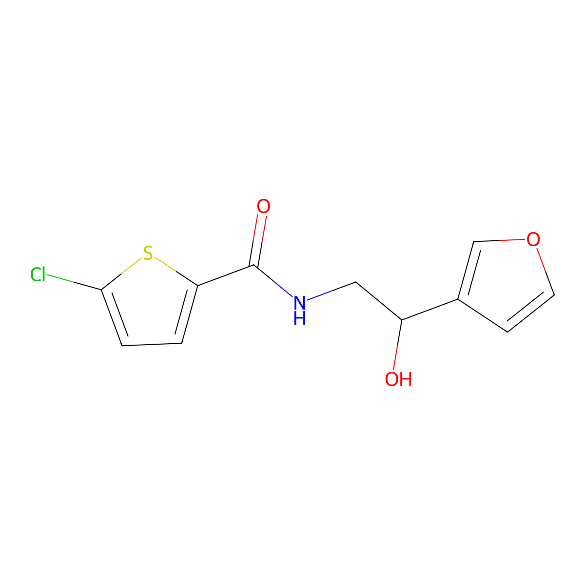 5-chloro-N-[2-(furan-3-yl)-2-hydroxyethyl]thiophene-2-carboxamide molecular structure, CAS 1396682-93-1