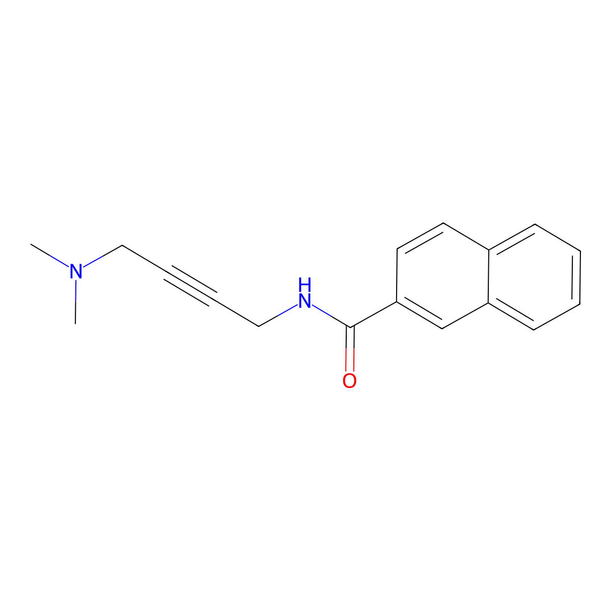 N-(4-(dimethylamino)but-2-yn-1-yl)-2-naphthamide molecular structure, CAS 1396683-01-4