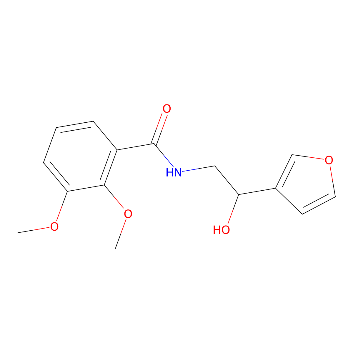 N-[2-(furan-3-yl)-2-hydroxyethyl]-2,3-dimethoxybenzamide molecular structure, CAS 1396683-35-4