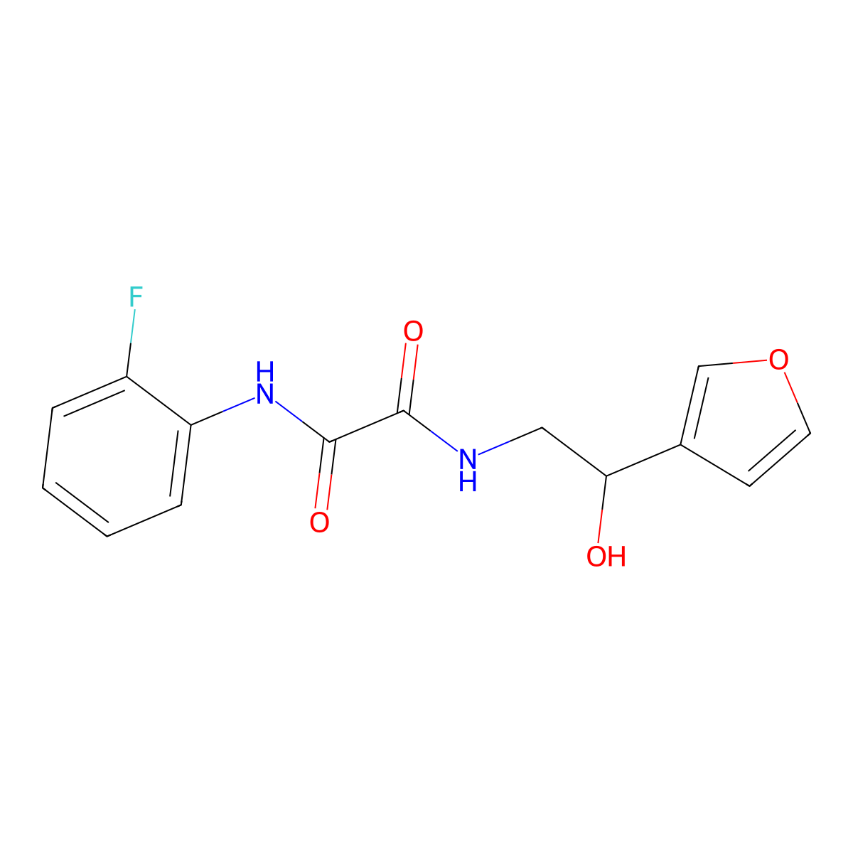 N1-(2-fluorophenyl)-N2-(2-(furan-3-yl)-2-hydroxyethyl)oxalamide molecular structure, CAS 1396684-20-0
