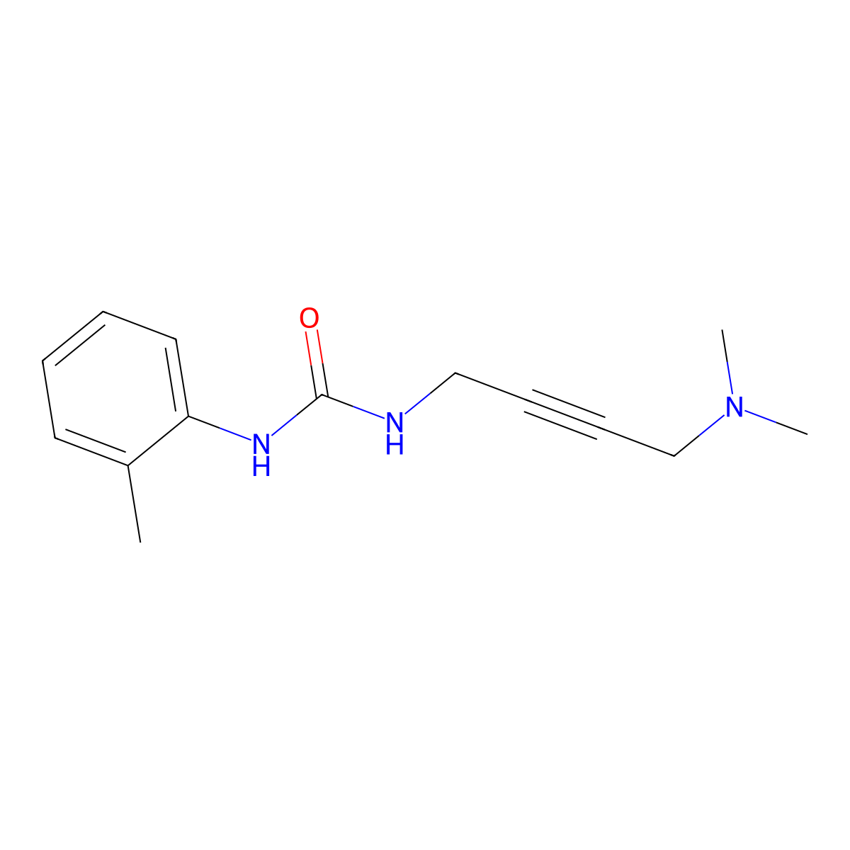 1-(4-(Dimethylamino)but-2-yn-1-yl)-3-(o-tolyl)urea molecular structure, CAS 1396684-24-4