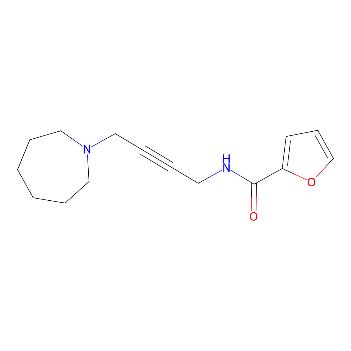 N-(4-(azepan-1-yl)but-2-yn-1-yl)furan-2-carboxamide molecular structure, CAS 1396684-42-6