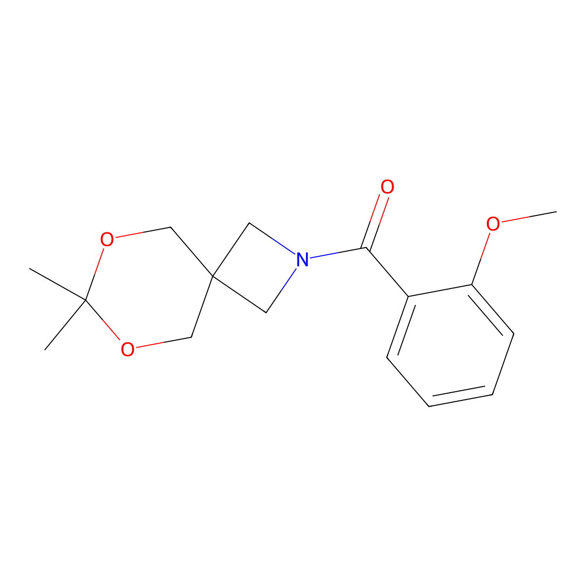 (7,7-Dimethyl-6,8-dioxa-2-azaspiro[3.5]nonan-2-yl)(2-methoxyphenyl)methanone molecular structure, CAS 1396684-62-0