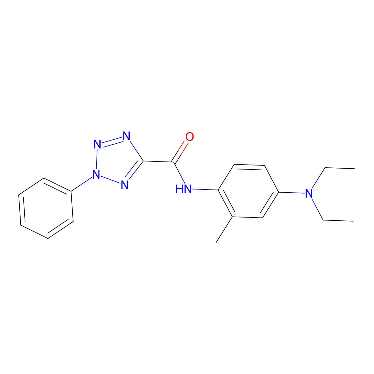 N-(4-(diethylamino)-2-methylphenyl)-2-phenyl-2H-tetrazole-5-carboxamide molecular structure, CAS 1396684-79-9