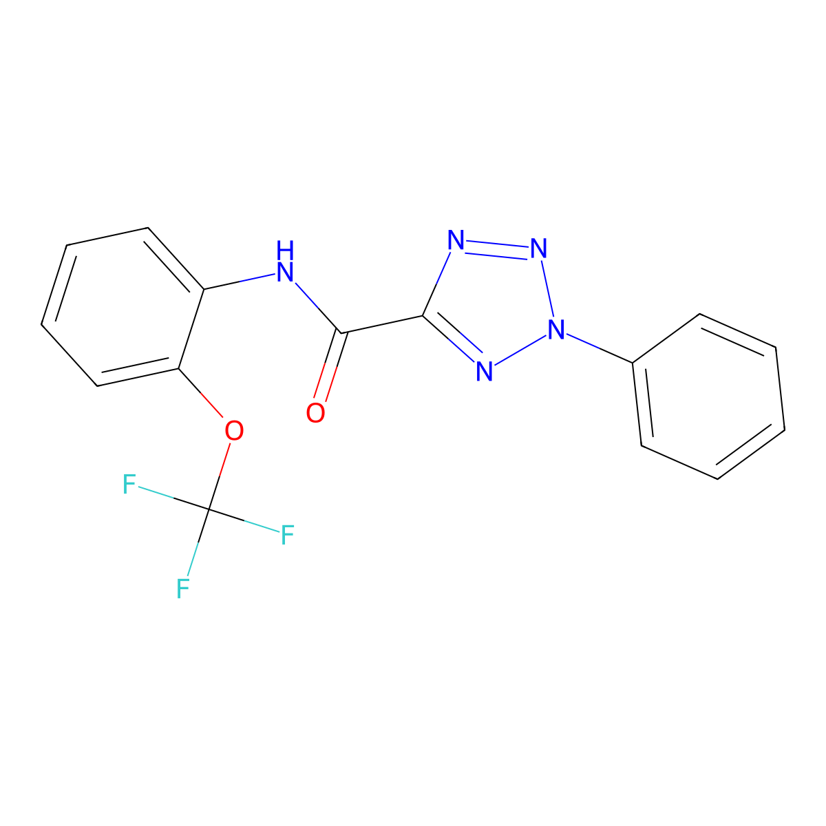 2-phenyl-N-(2-(trifluoromethoxy)phenyl)-2H-tetrazole-5-carboxamide molecular structure, CAS 1396684-94-8