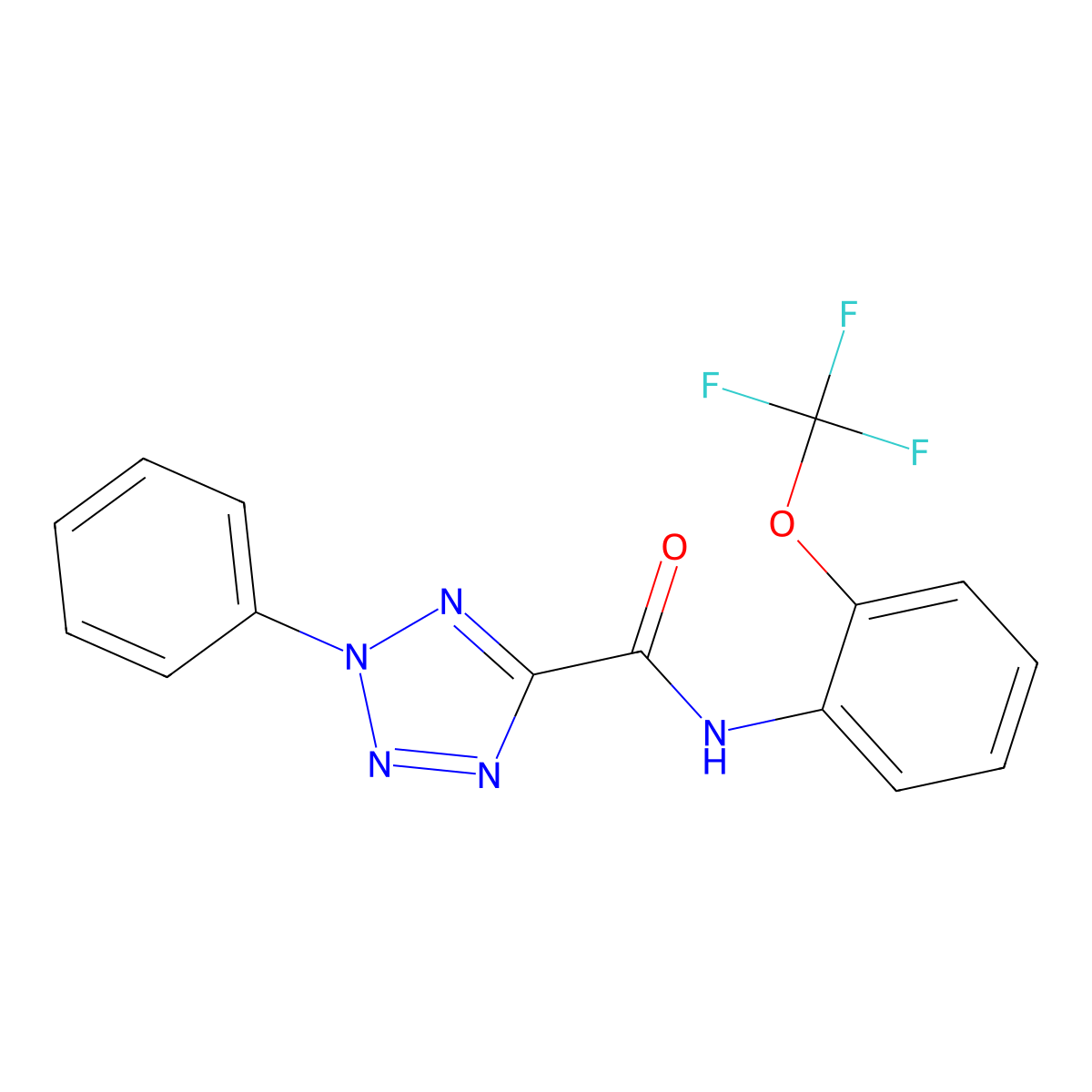 2-phenyl-N-(2-(trifluoromethoxy)phenyl)-2H-tetrazole-5-carboxamide molecular structure, CAS 1396684-94-8