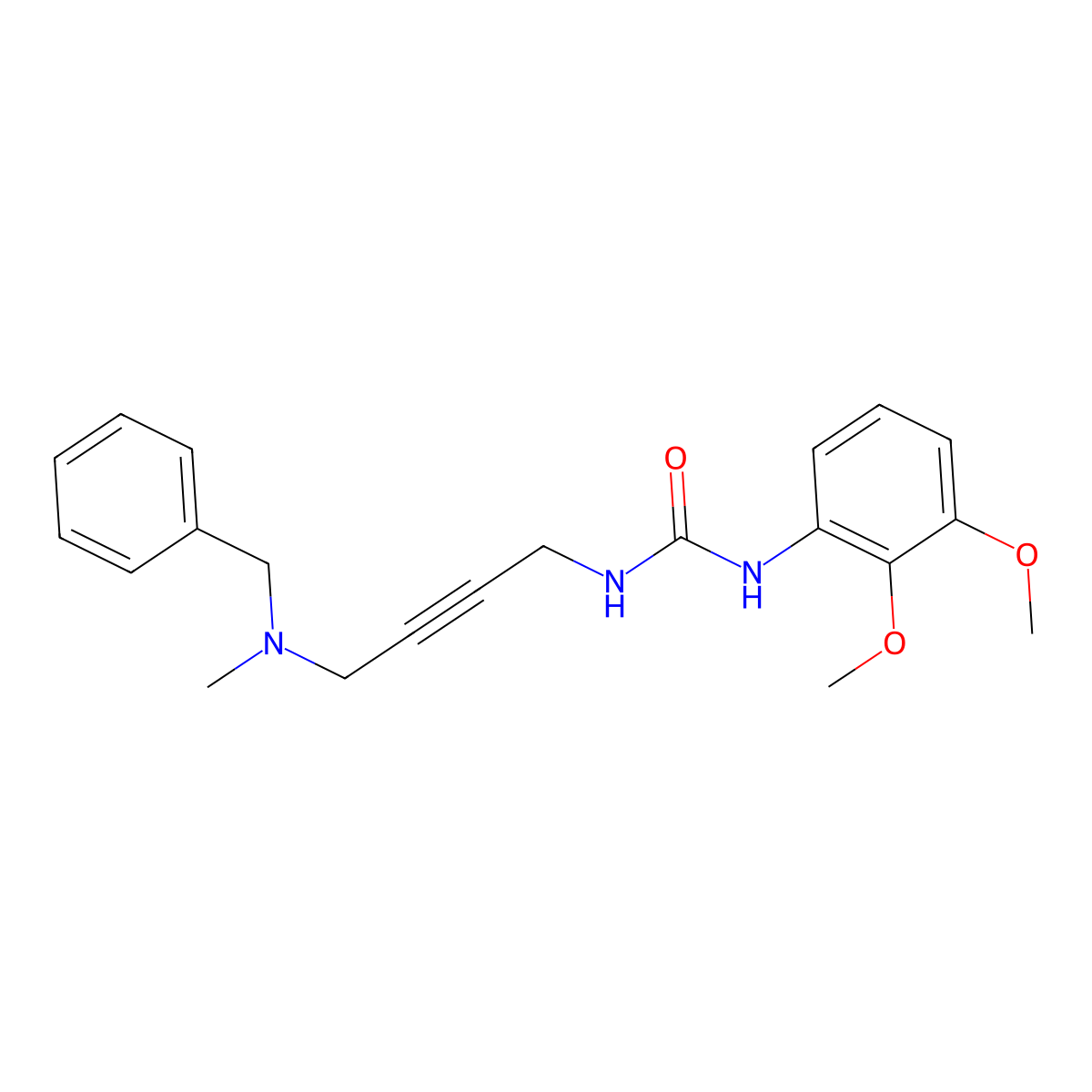 1-(4-(Benzyl(methyl)amino)but-2-yn-1-yl)-3-(2,3-dimethoxyphenyl)urea molecular structure, CAS 1396684-95-9