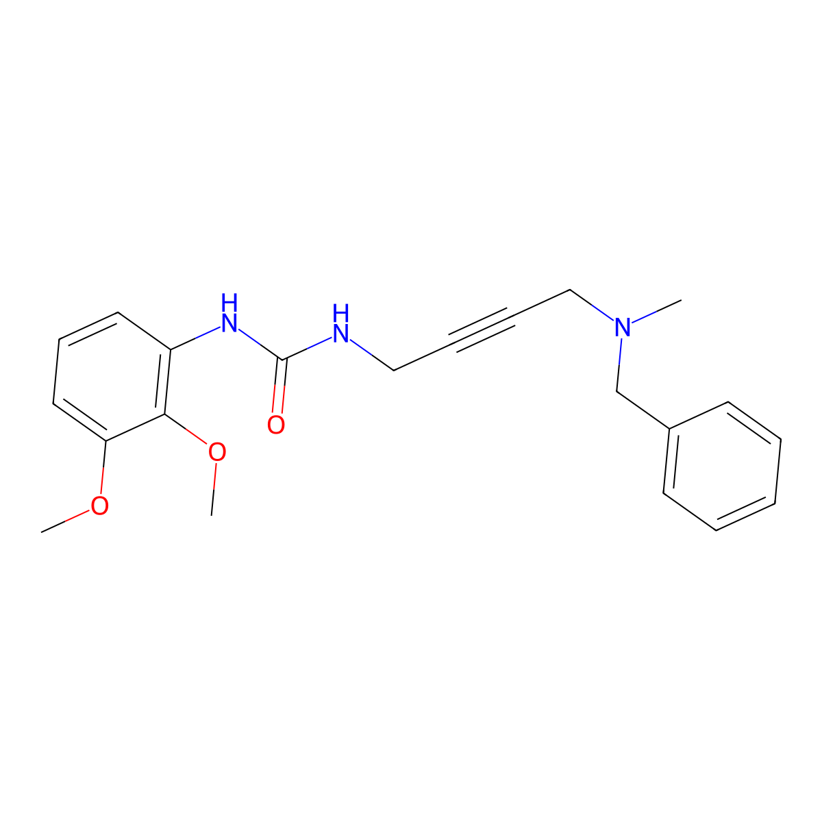 1-(4-(Benzyl(methyl)amino)but-2-yn-1-yl)-3-(2,3-dimethoxyphenyl)urea molecular structure, CAS 1396684-95-9