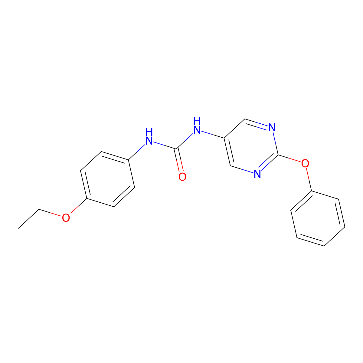 1-(4-Ethoxyphenyl)-3-(2-phenoxypyrimidin-5-yl)urea molecular structure, CAS 1396685-08-7