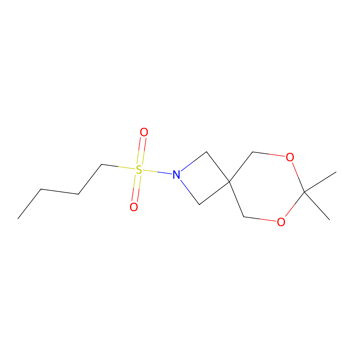 2-(Butylsulfonyl)-7,7-dimethyl-6,8-dioxa-2-azaspiro[3.5]nonane molecular structure, CAS 1396685-51-0