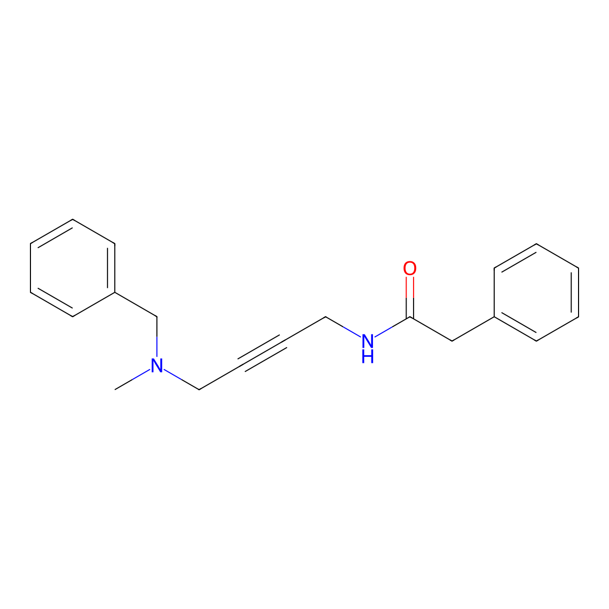 N-{4-[benzyl(methyl)amino]but-2-yn-1-yl}-2-phenylacetamide molecular structure, CAS 1396686-09-1