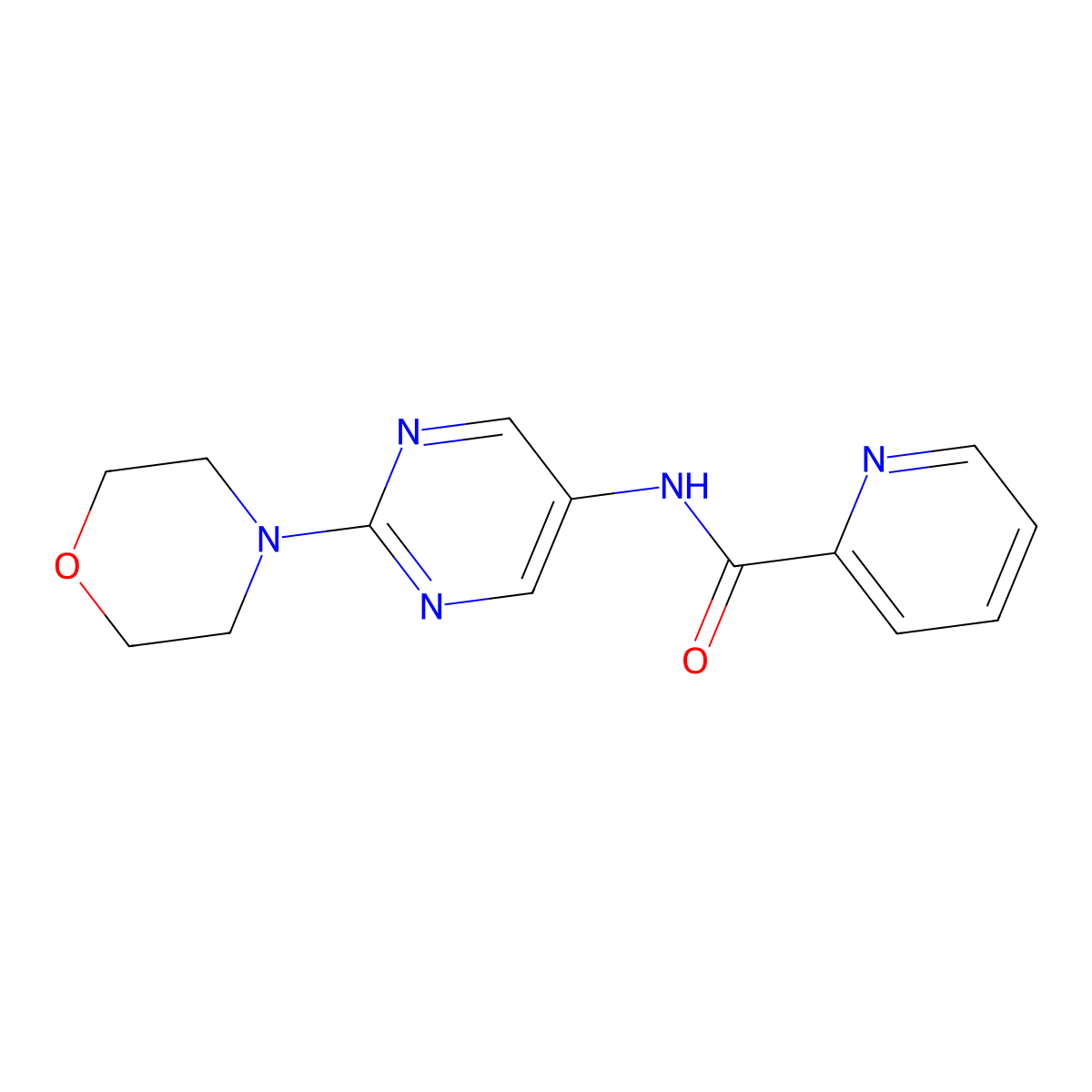 N-(2-morpholinopyrimidin-5-yl)picolinamide molecular structure, CAS 1396686-14-8